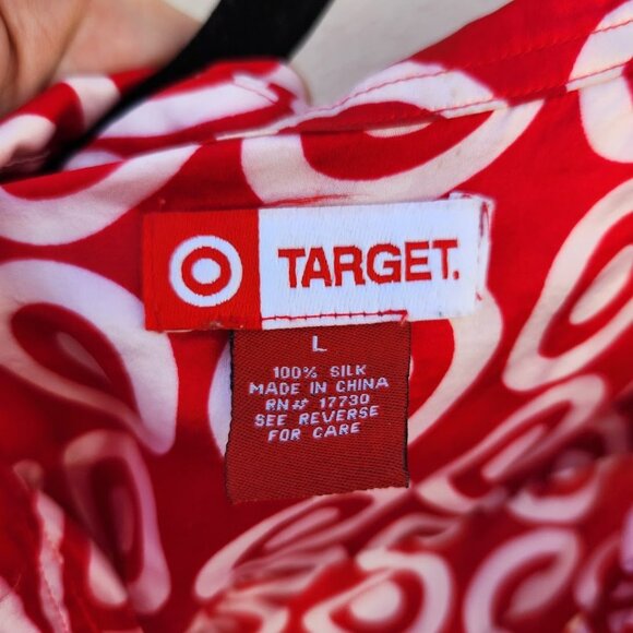 SUPER RARE Vintage All Over Target Print Silk Employee Pajamas - Picture 8 of 10